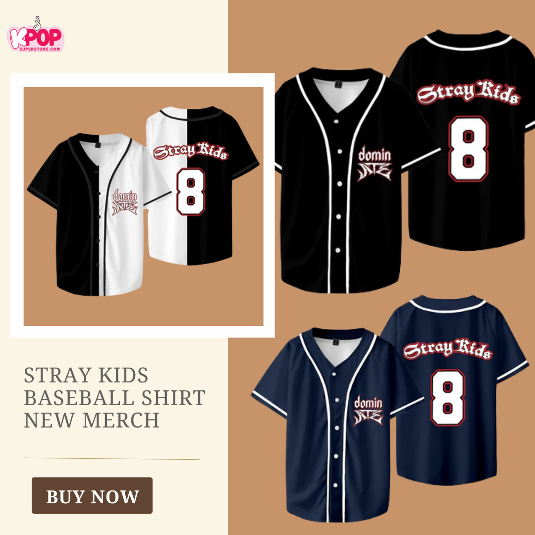 Stray Kids Baseball Shirt New Merch