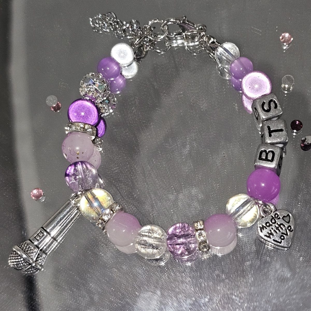 Bangtan Boys Cute "Made with Love" Bracelet