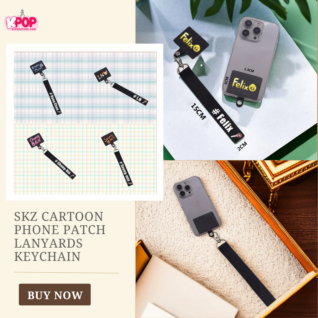 SKZ Cartoon Phone Patch Lanyards Keychain