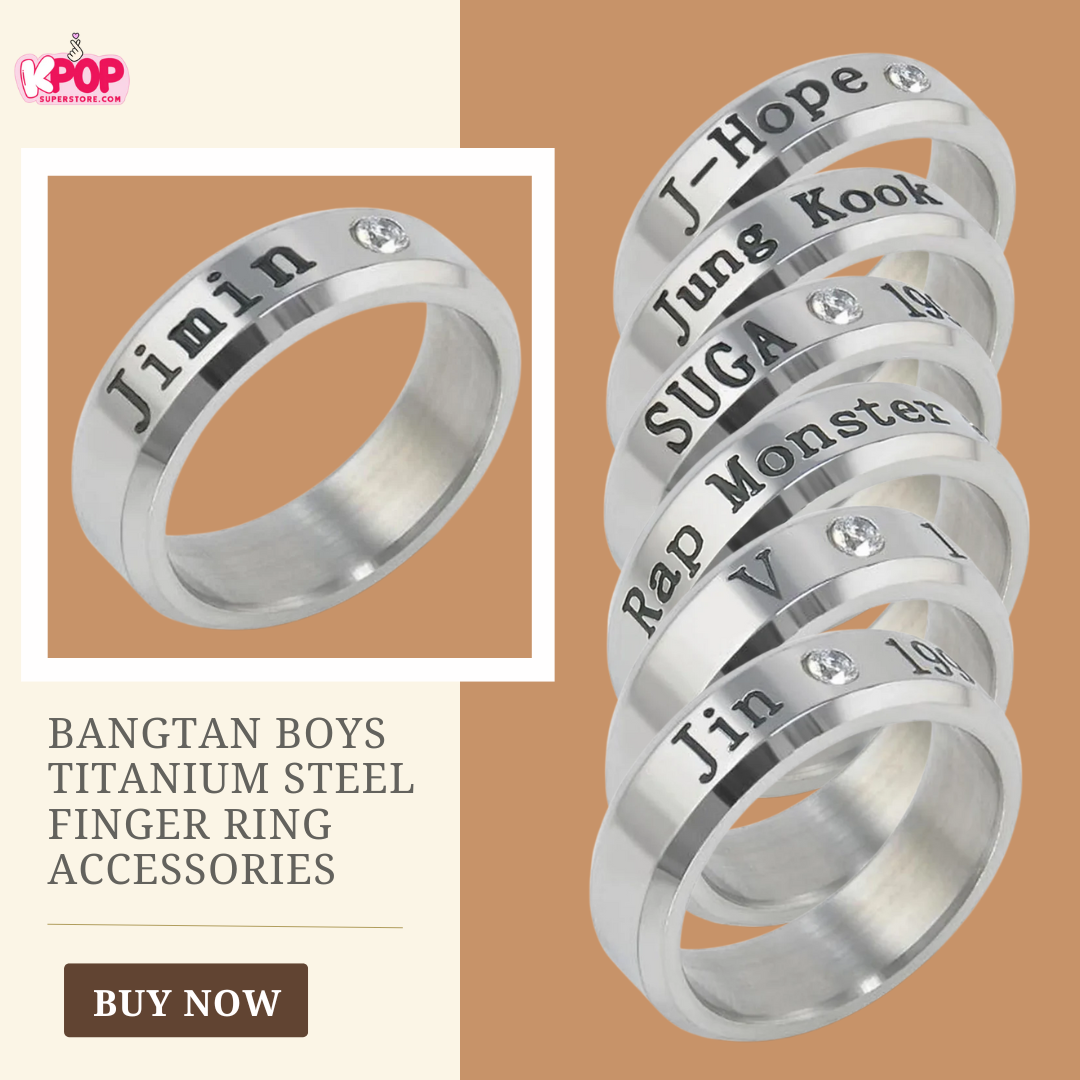 Bangtan Boys Titanium Steel Finger Ring Accessories