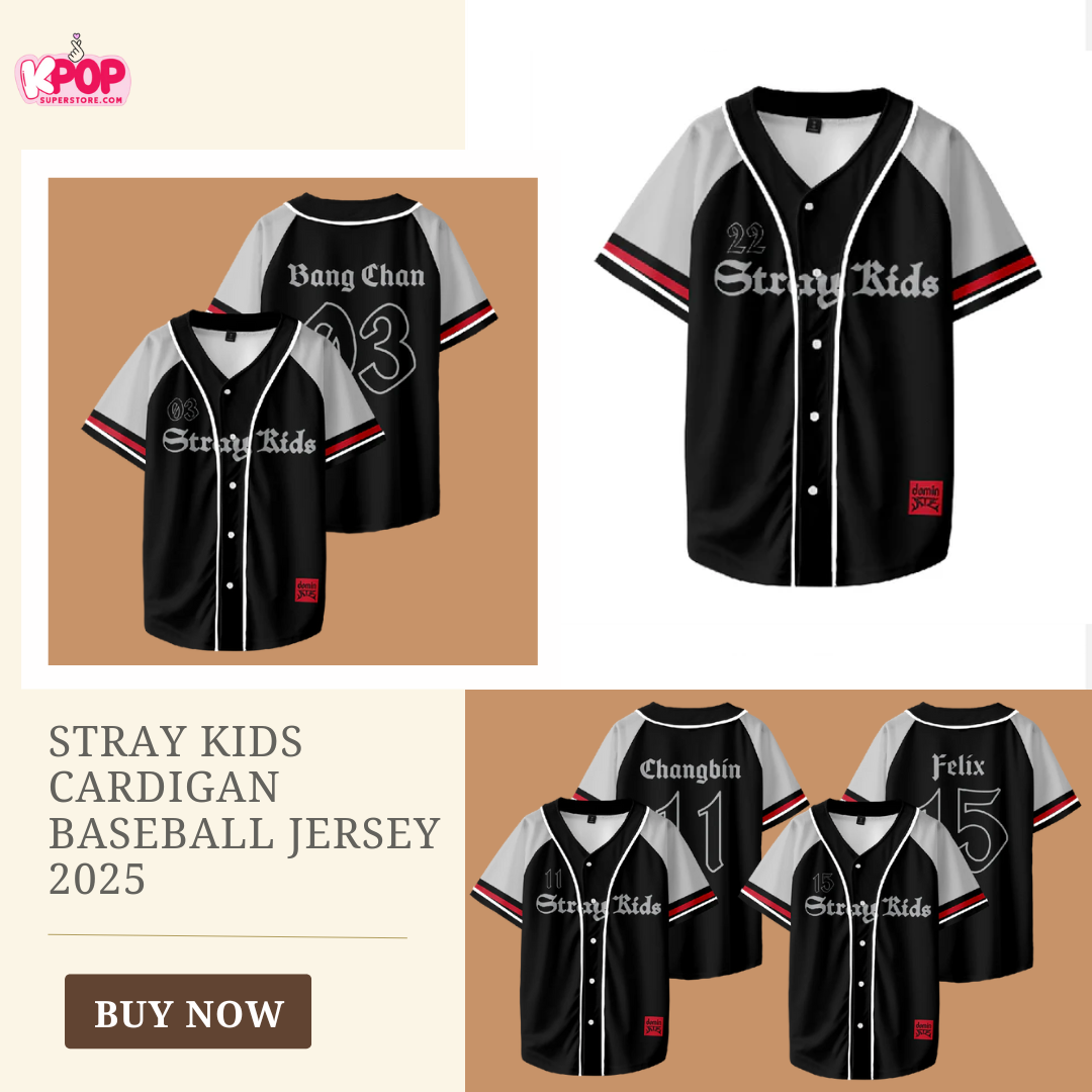 Stray Kids Cardigan Baseball Jersey 2025