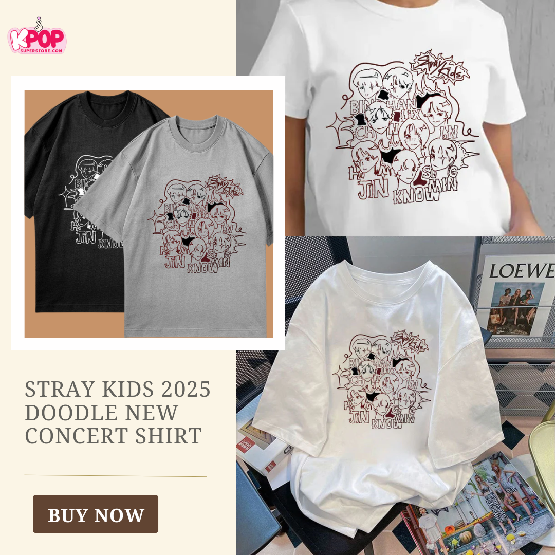 Stray Kids 2025 Doodle New Concert Shirt