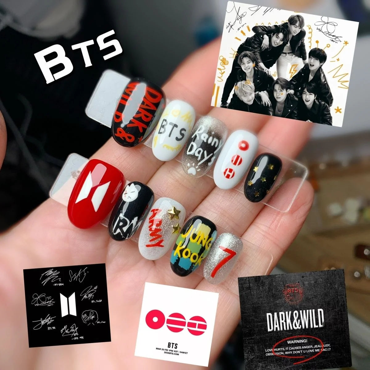 Bangtan Boys Press-On Nails Accessories