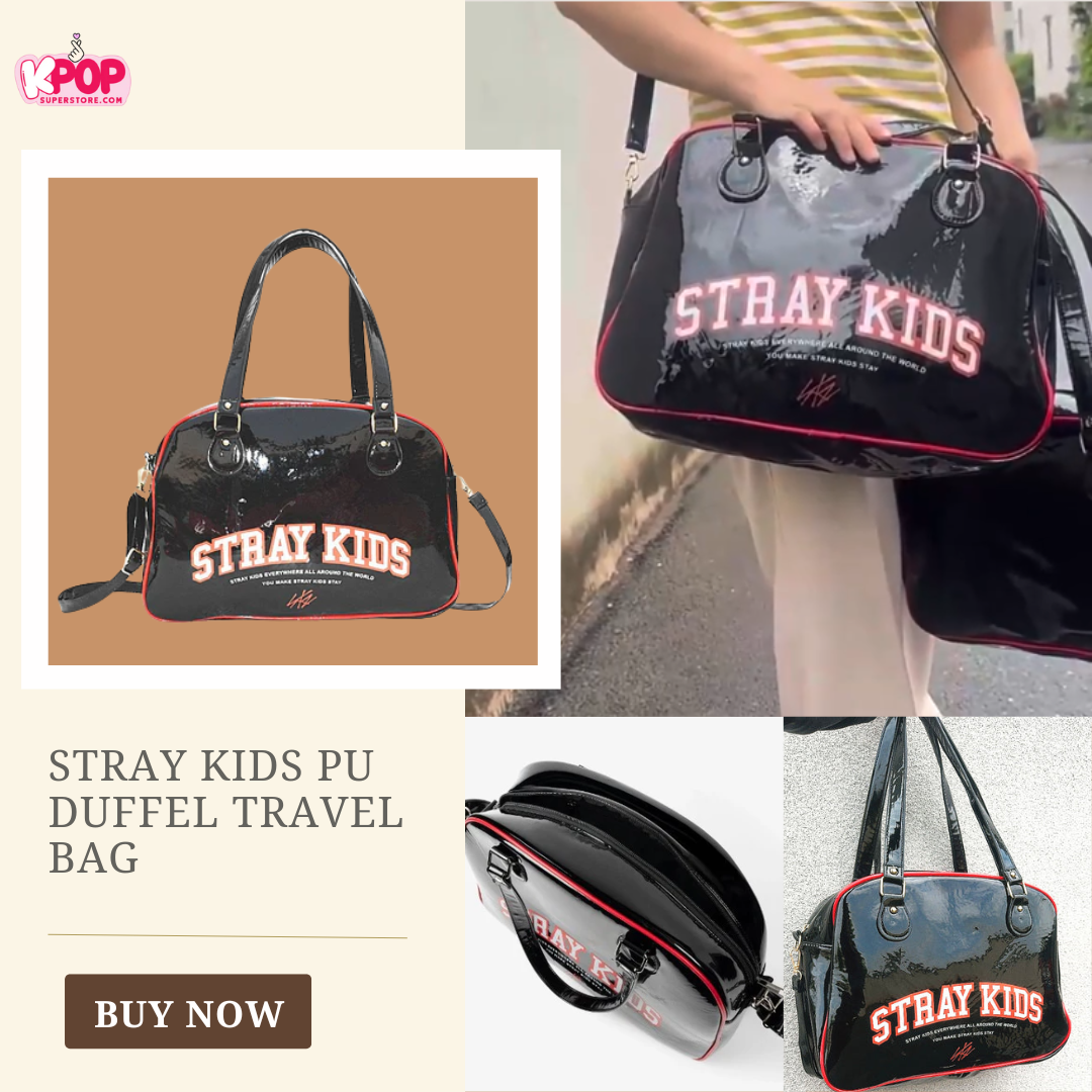 Stray Kids PU Duffel Travel Bag