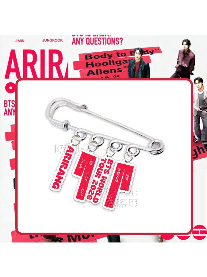Bangtan 2026 Arirang Pin-Style Keychain Accessories