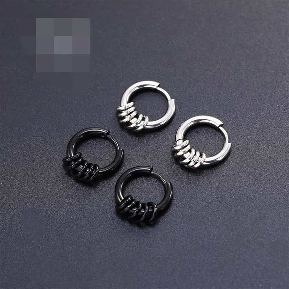 KPOP Stray Kids Felix Black Buckle Earrings