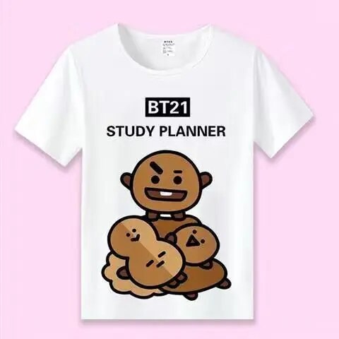 Bangtan21 Characters White Shirt