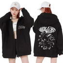 New Jeans Bunny Zipper Hoodie Sweatshirt