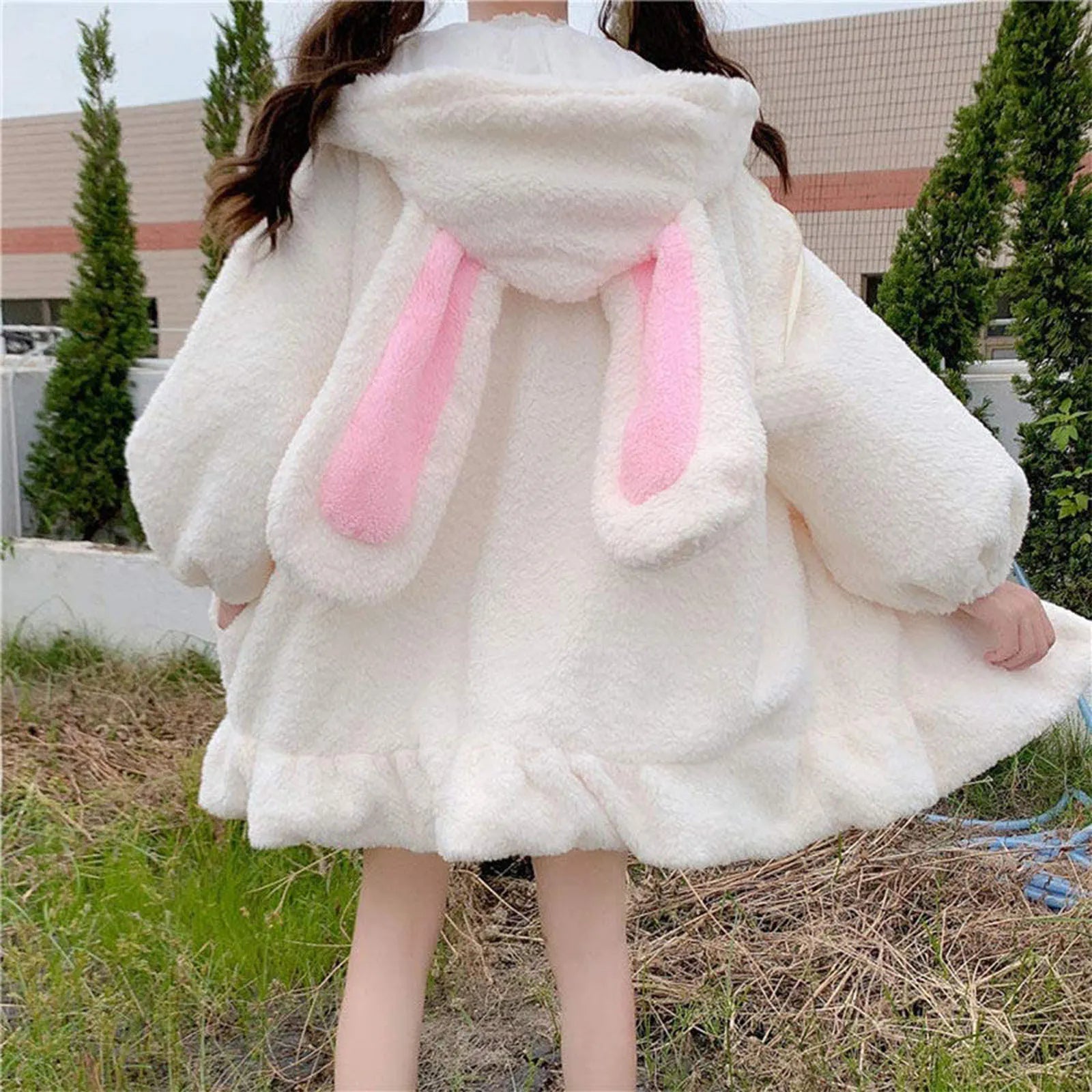 Oversized Cute Bunny Ears Hooded Sweatshirt