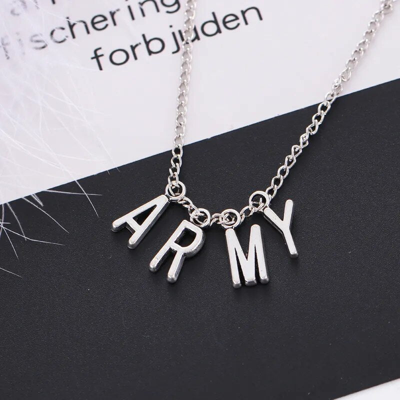Bangtan Boys ARMY Design Necklace for Fan Collection