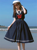 Retro Bow Collar Dress