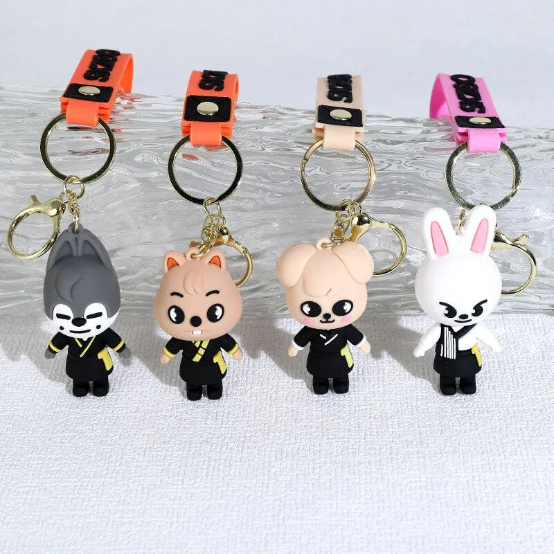 Kpop Stray Kids Mini Figure Cartoon Keychains