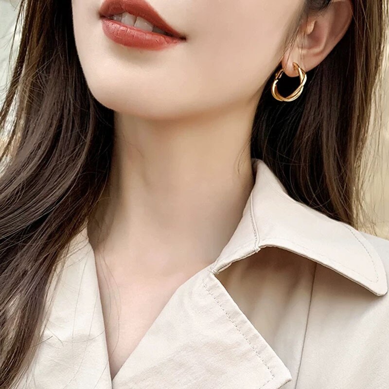 Kpop JIMIN Metal Twisted Earrings