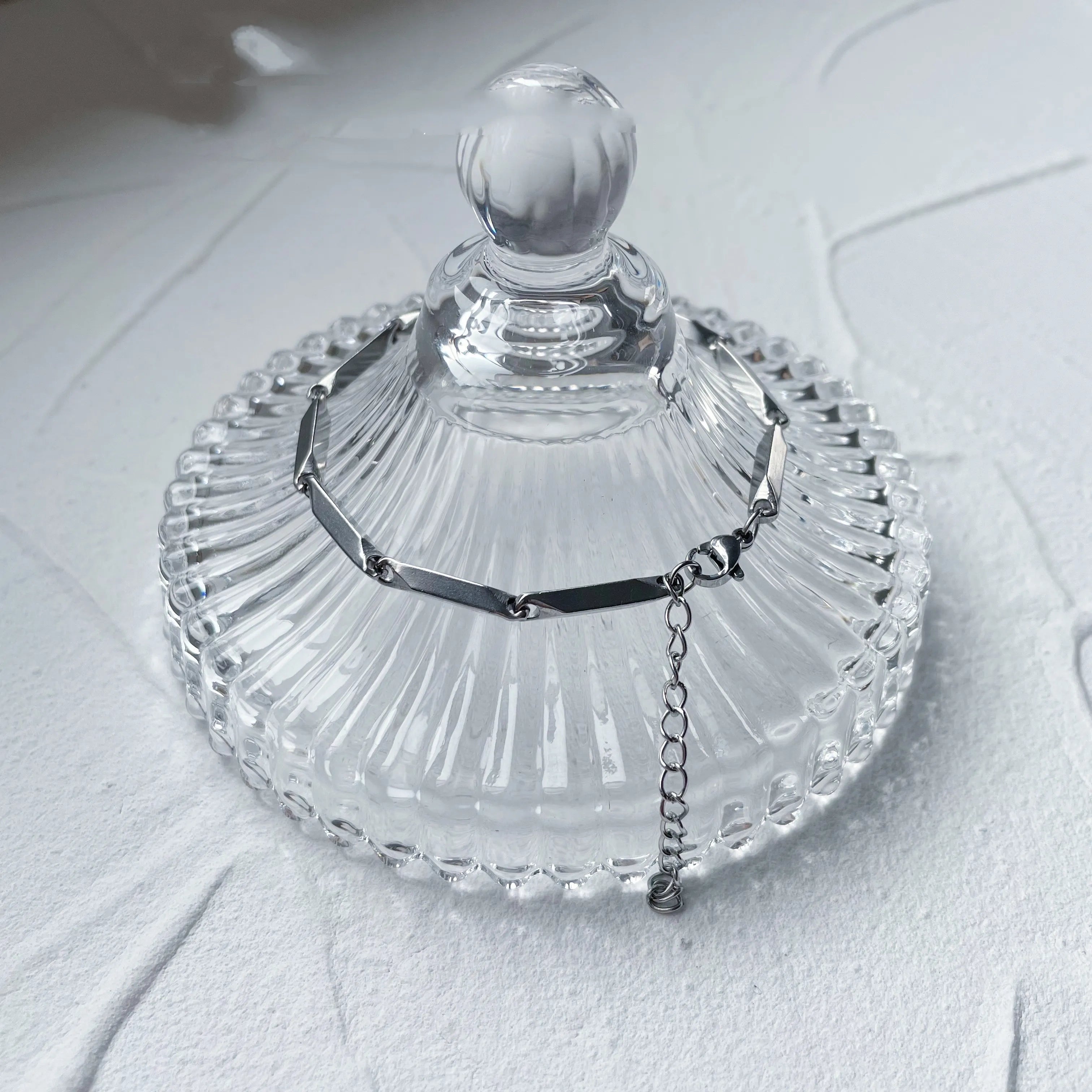 Armband aus Edelstahl mit Bambus-Twist-Kette