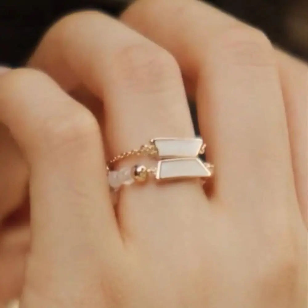 Bangtan Fashion Beaded Chain Ring