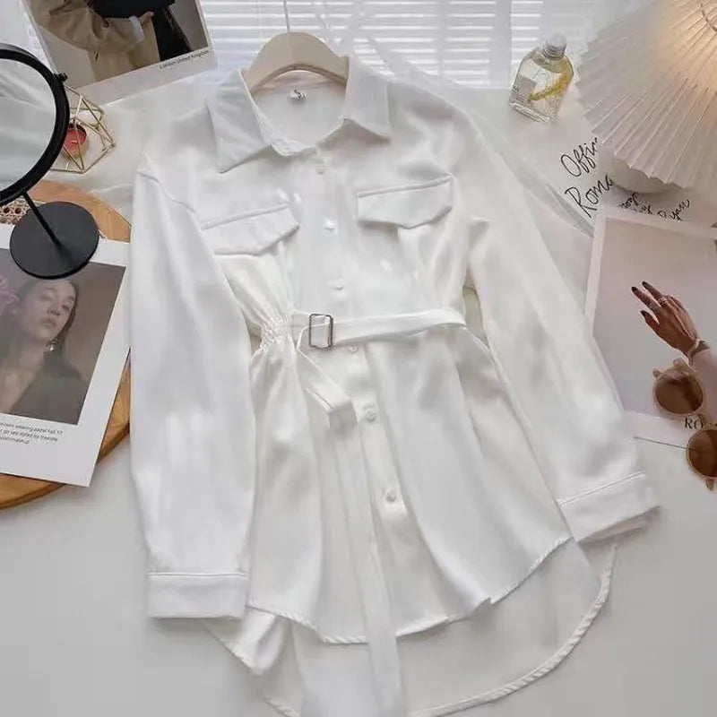 Long Sleeve Casual Polo Dress For Women