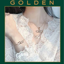 Bangtan Jk Golden Album Logo Necklace and Bracelet
