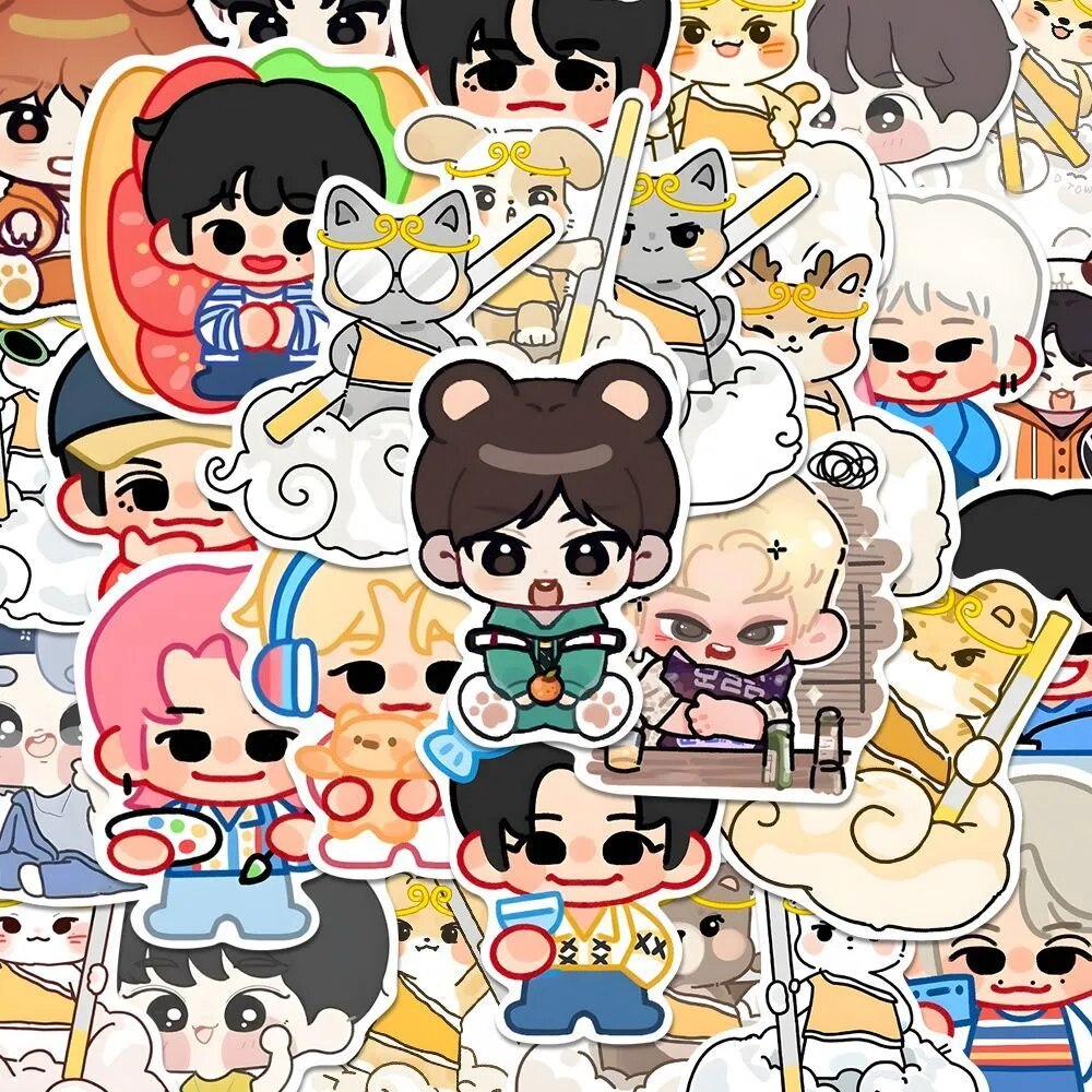 Kpop SEVENTEEN Anime Waterproof Sticker