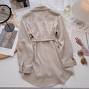 Long Sleeve Casual Polo Dress For Women