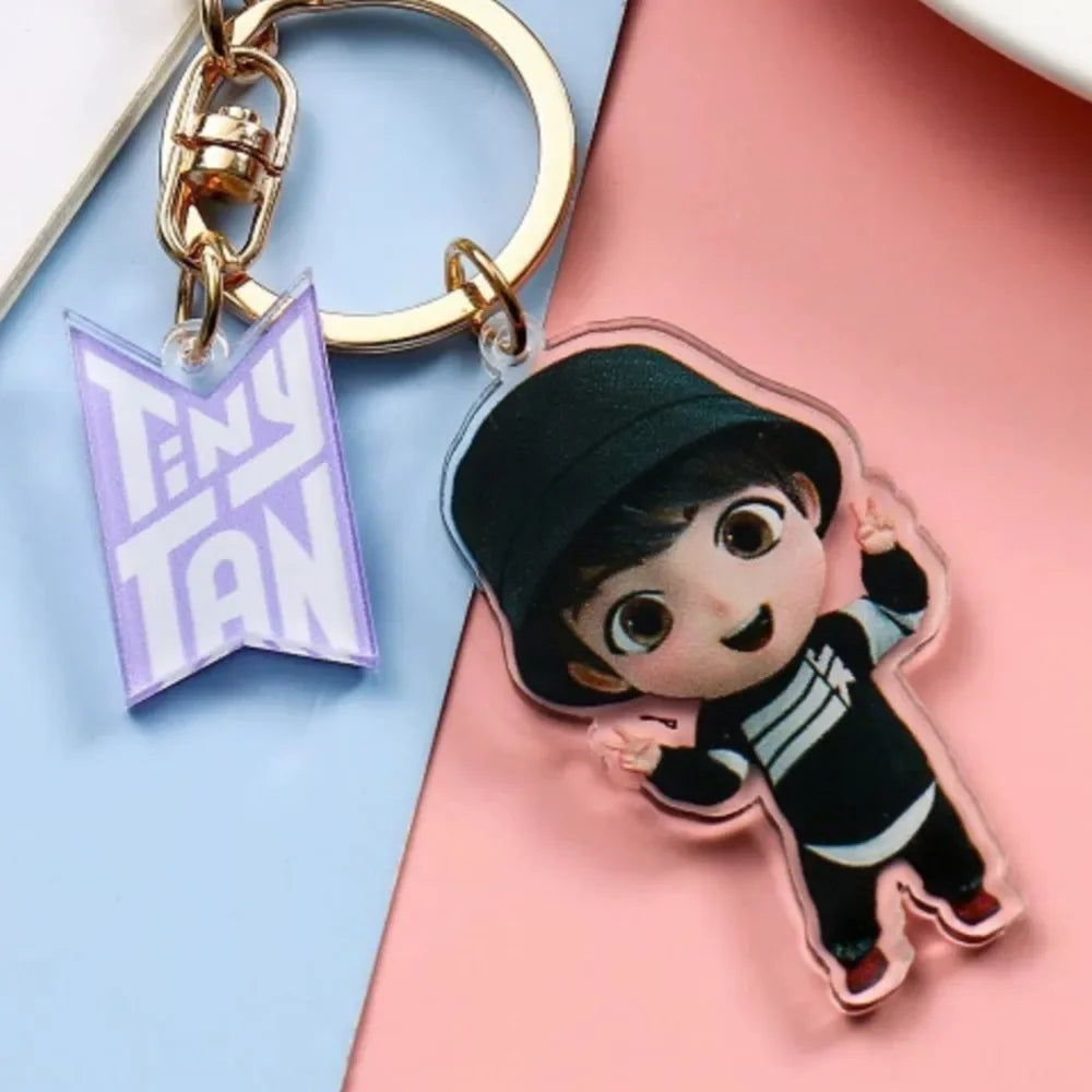 Bangtan Boys Acrylic Cute Cartoons Keychain