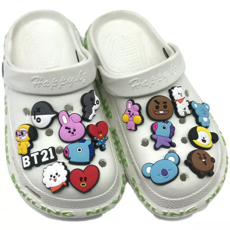 Bangtan21 Characters Jibbitz Decor For Crocs Slippers