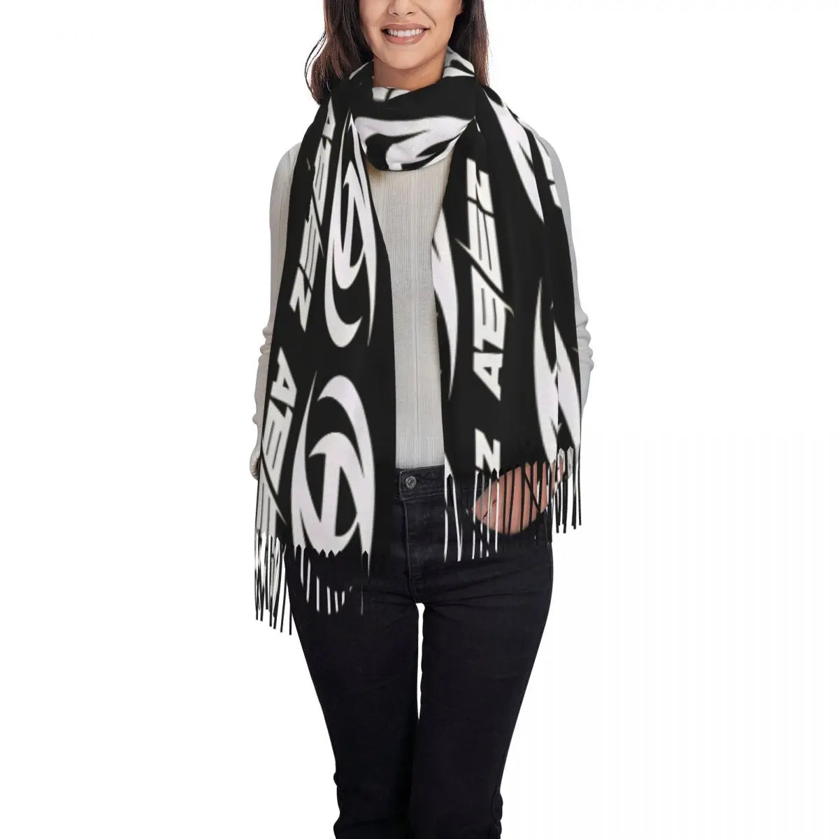 Printed Kpop ATEEZ Logo Scarf