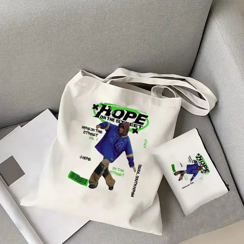 Bangtan Hope on The Street Canvas Tote Bag