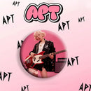 KPOP Rose APT Mirror Keychain Pin Badge