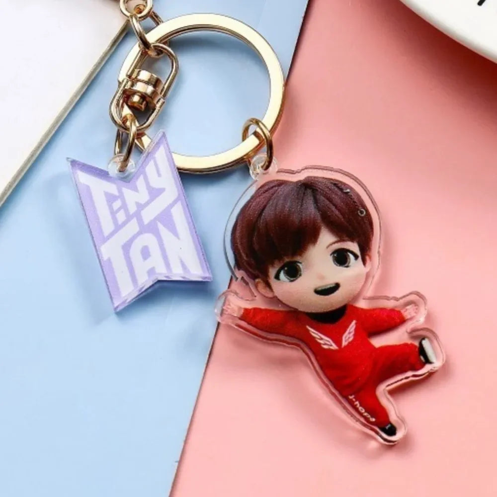 Bangtan Boys Acrylic Cute Cartoons Keychain