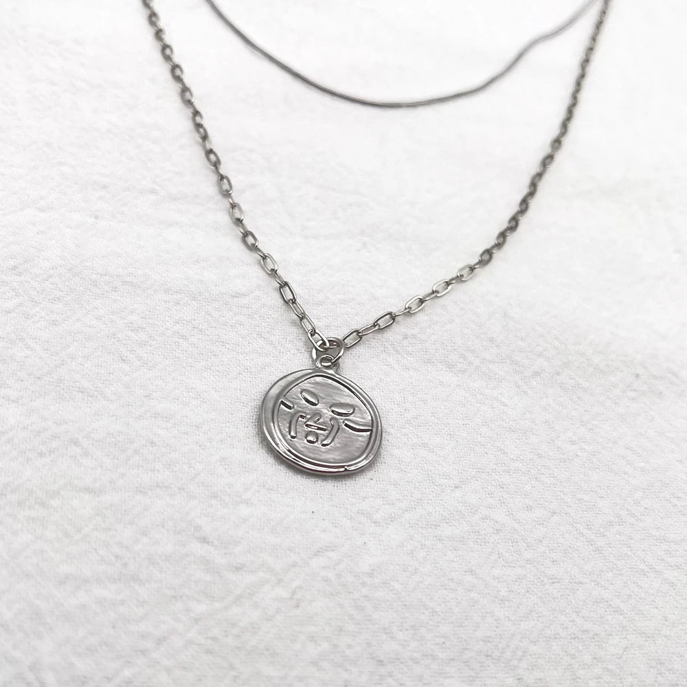 Stray Kids Lee Know Metal Round Necklace
