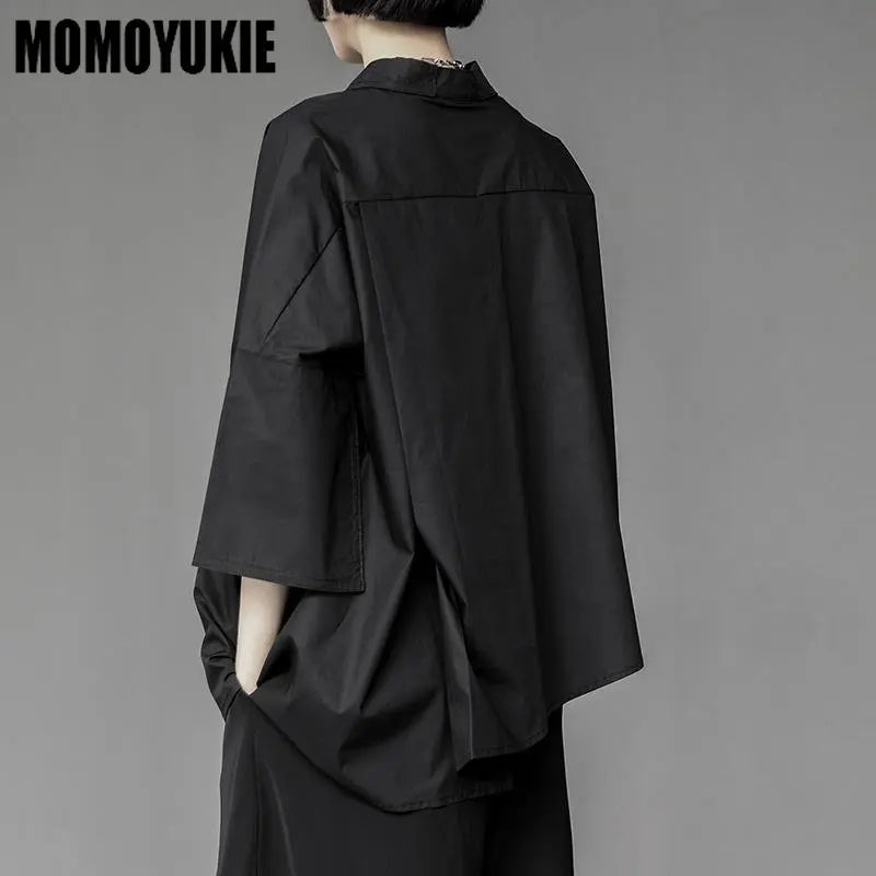 Korean Loose Oversize Button up Polo shirt for Women