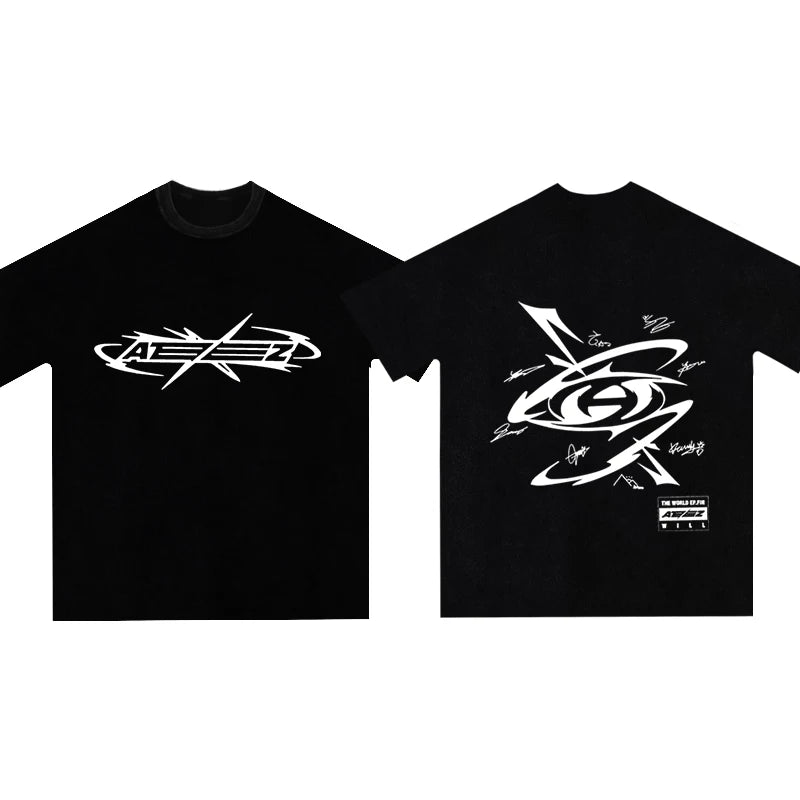 Ateez Album The World Ep Fin Will Tour Hip Hop Vintage Shirt