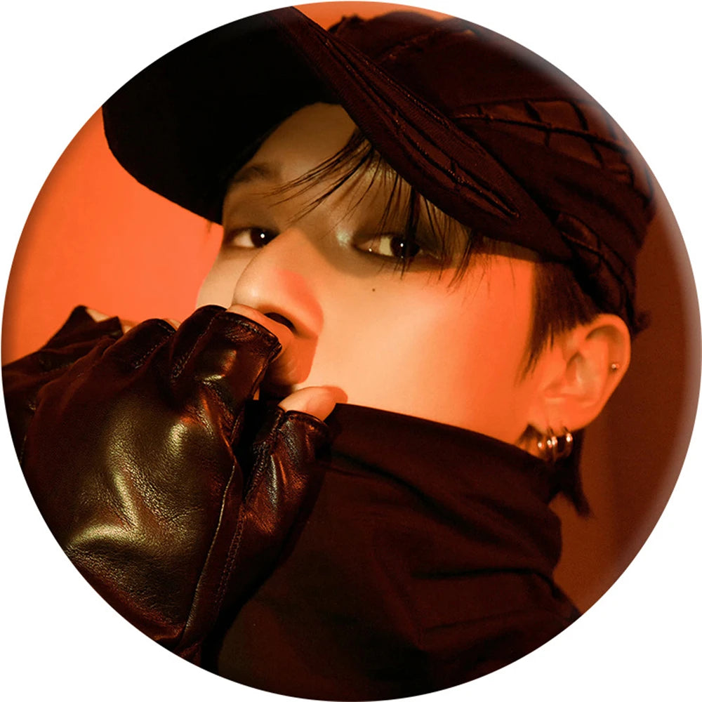 ATEEZ GOLDEN HOUR : Part 3 Round Badge Brooch Accessories