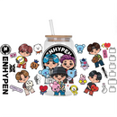 Bangtan Boys Waterproof 3D Stickers for Cups