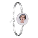 KPOP Stray Kids Member 18 mm Glas-Silberarmband