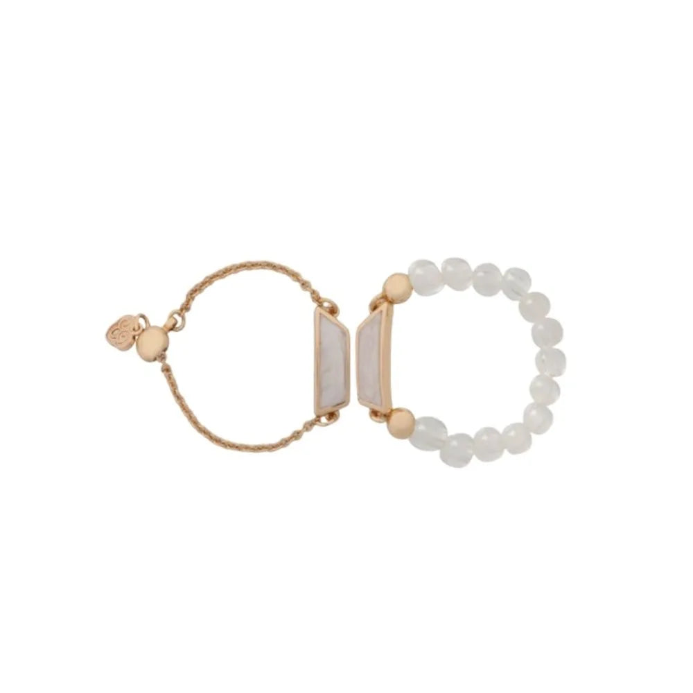 Bangtan Fashion Beaded Chain Ring