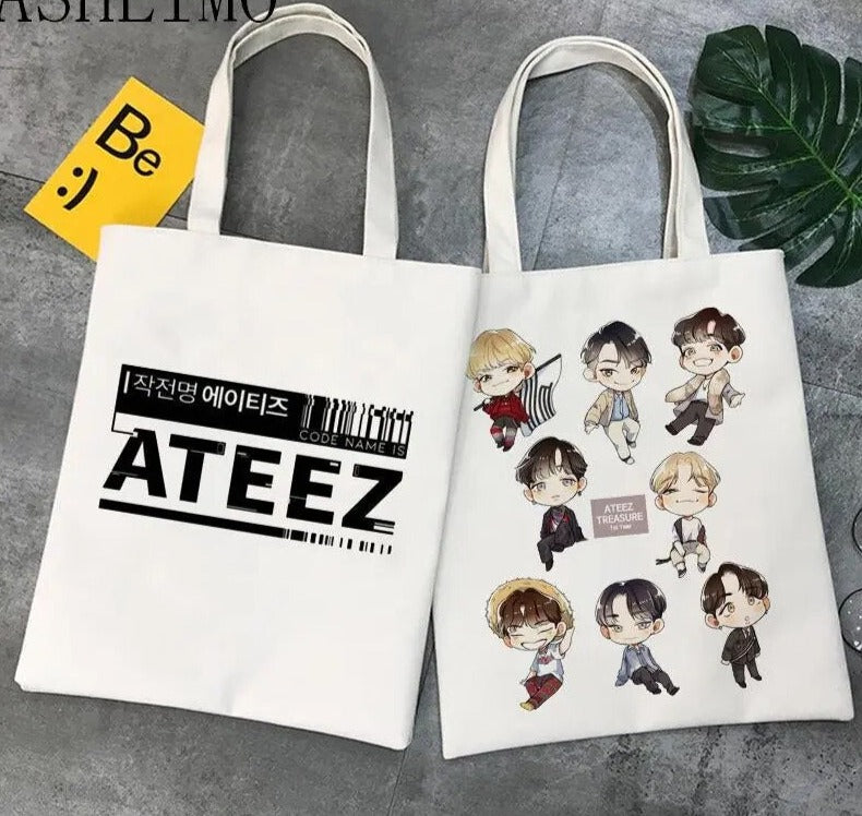 Korean Style Canvas Tote Bag for Women