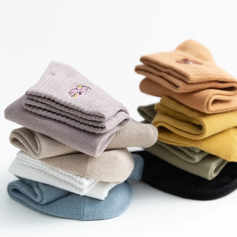 Bangtan21 Cute Cartoon Cotton Low Waist Socks