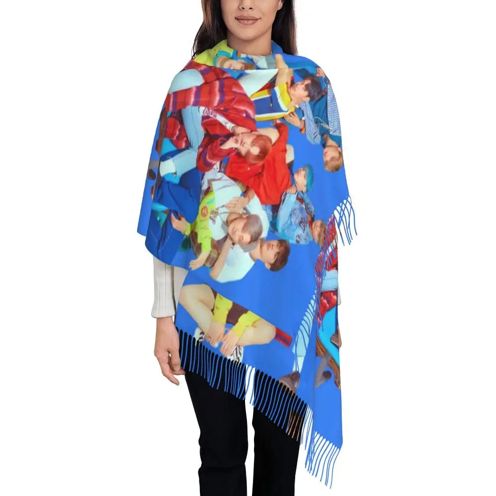 Printed Kpop ATEEZ Logo Scarf