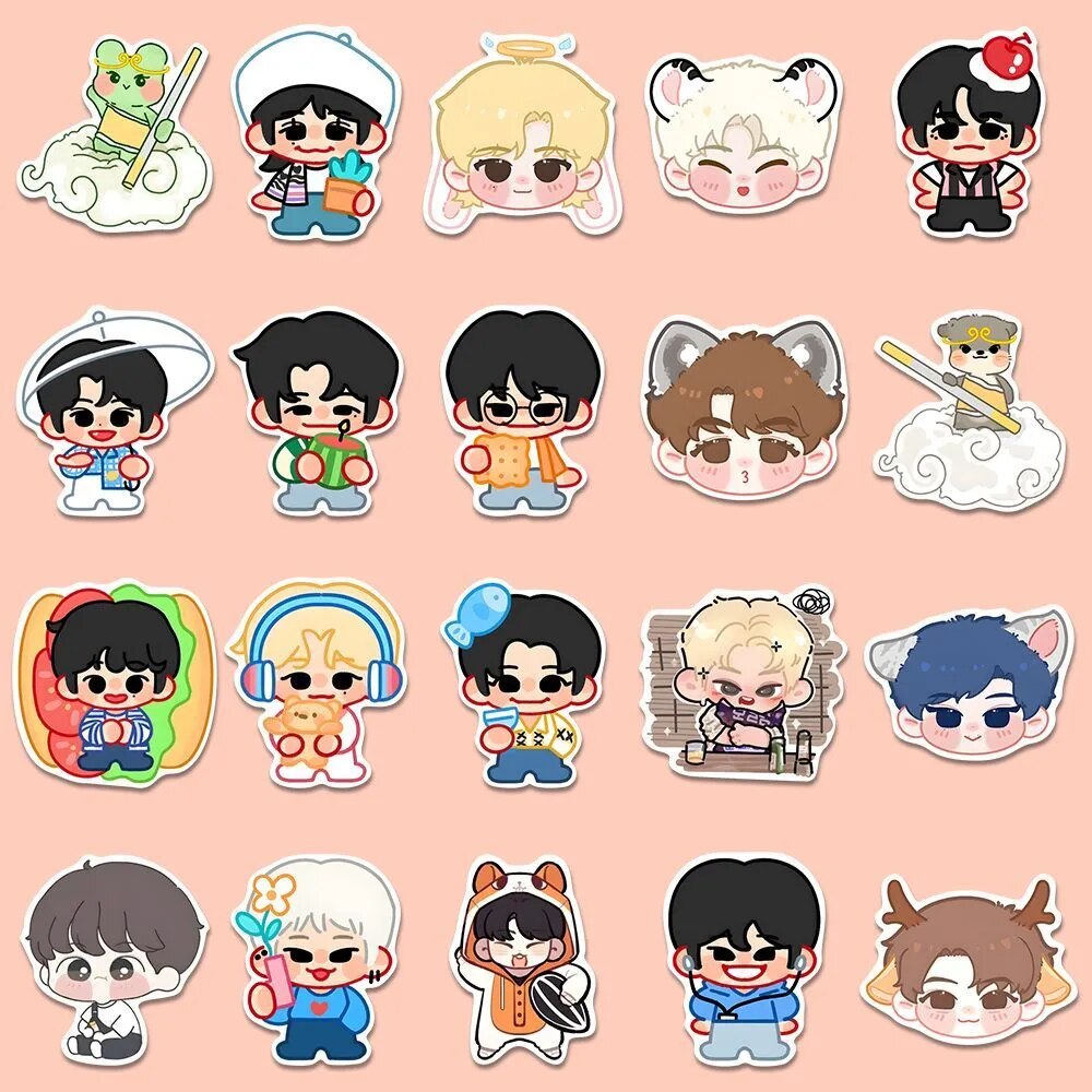 Kpop SEVENTEEN Anime Waterproof Sticker