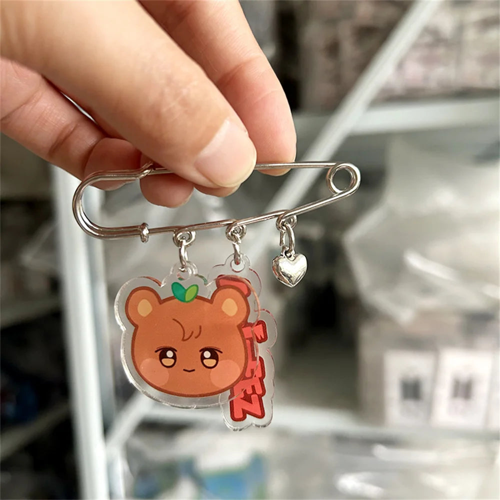 ATEEZ Cartoon Brooch Pins Accessories