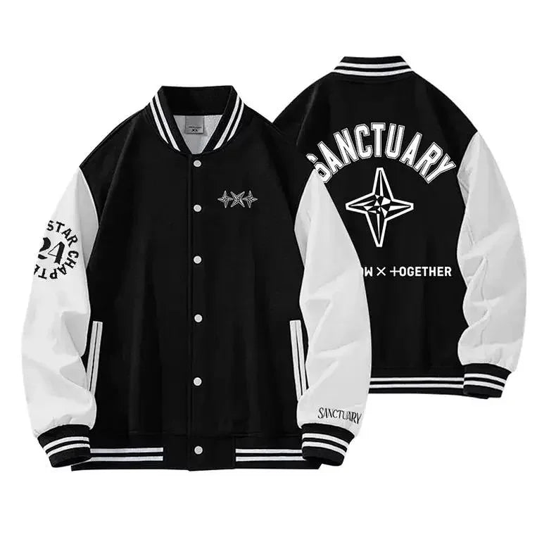 Kpop TXT Star Chapter Sanctuary Warm Loose Bomber Jacket