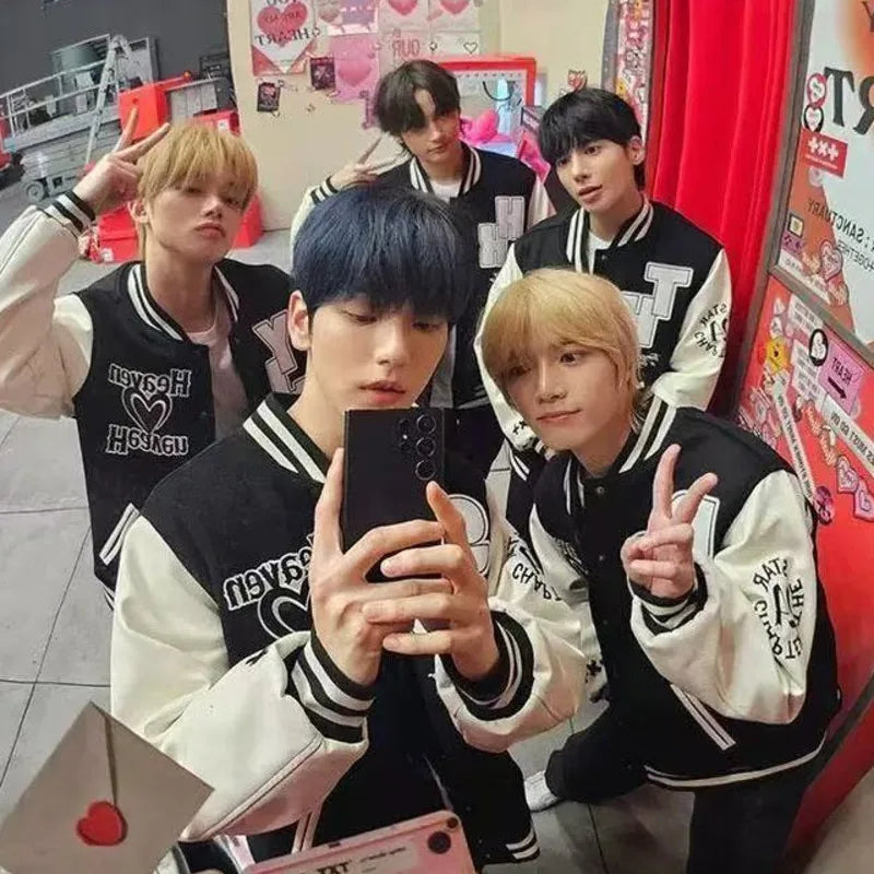 Kpop TXT Star Chapter Sanctuary Warm Loose Bomber Jacket