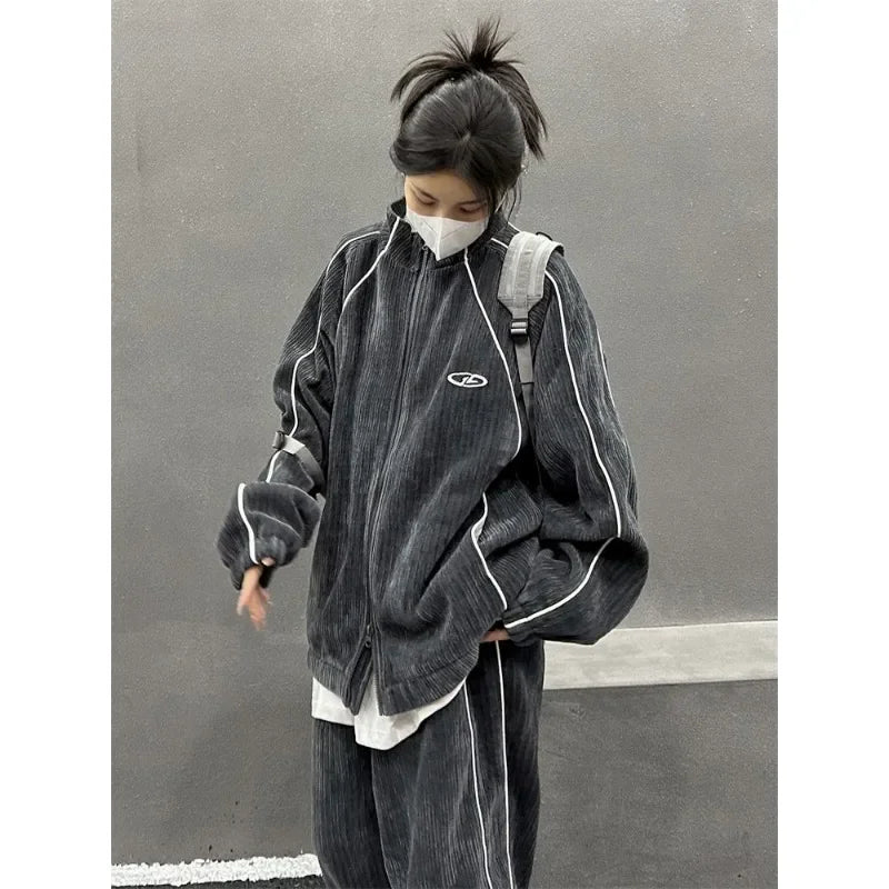 Korean Corduroy Sportswear set