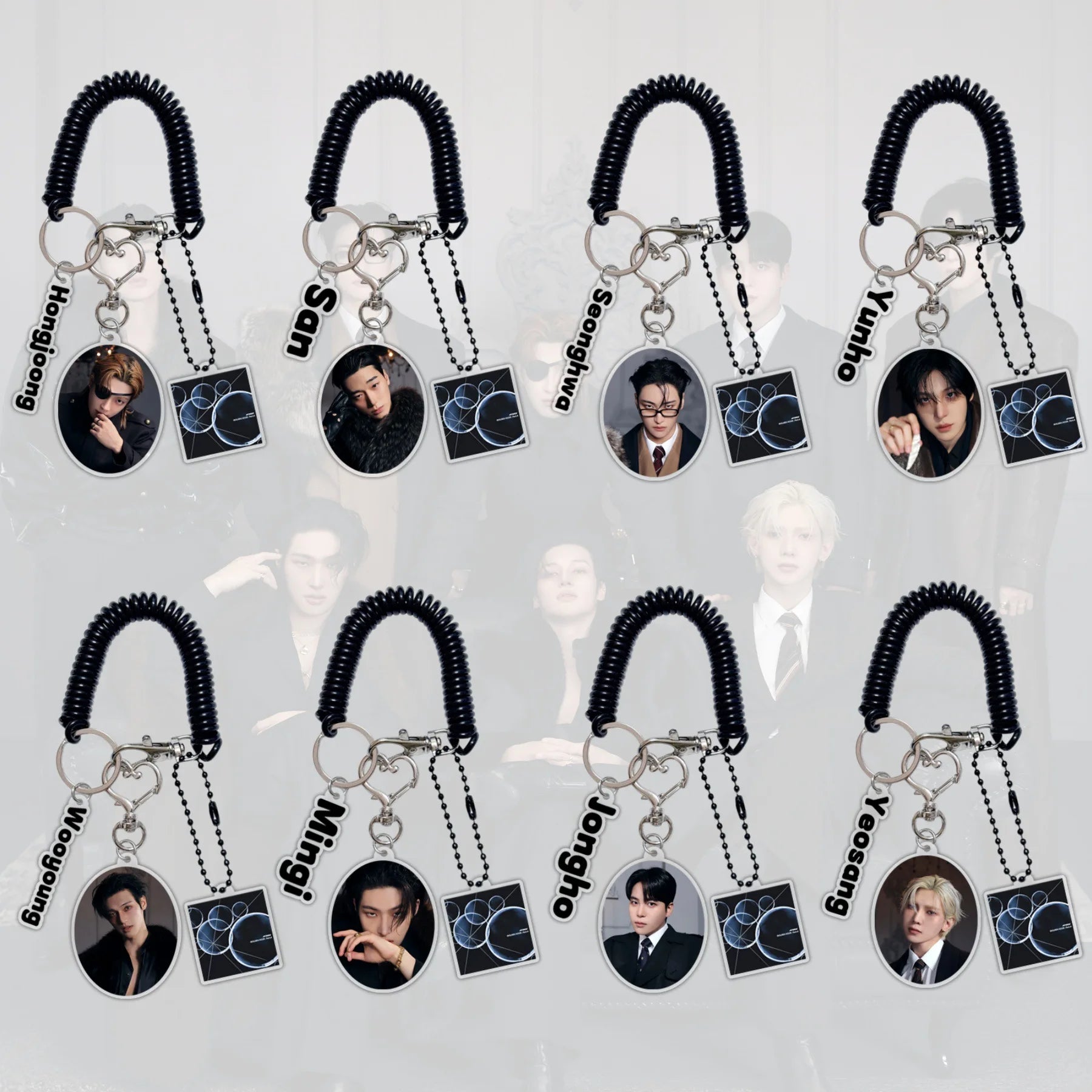 ATEEZ New 2026 Mini 13th Album GOLDEN HOUR Part 4 Keychain Accessories