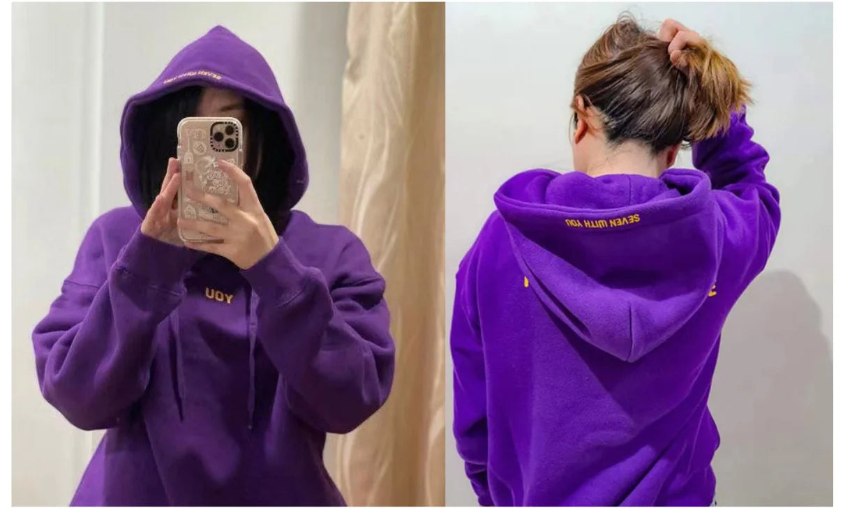 Bangtan Boys Purple Hoodie Printed Seven With You 13 You