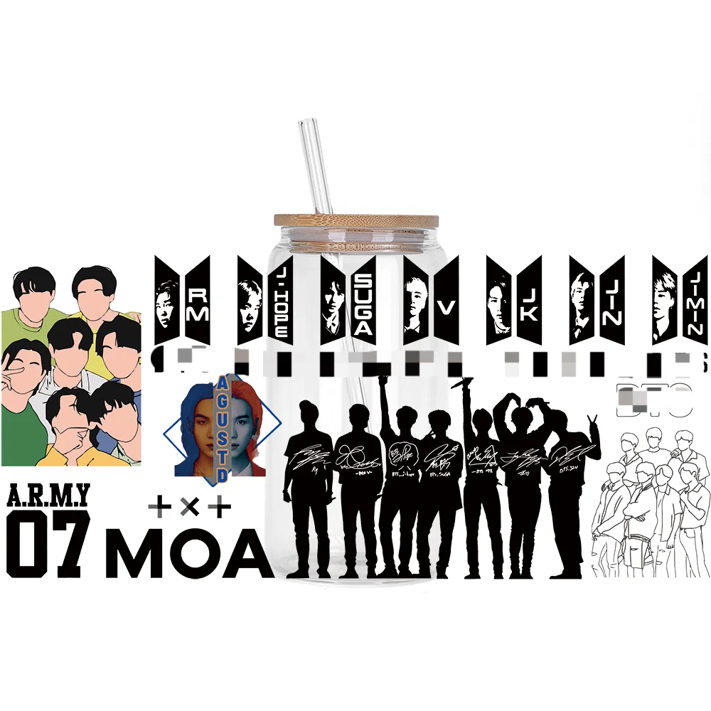 Bangtan Boys Waterproof 3D Stickers for Cups