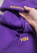 Bangtan Boys Lila Kapuzenpullover