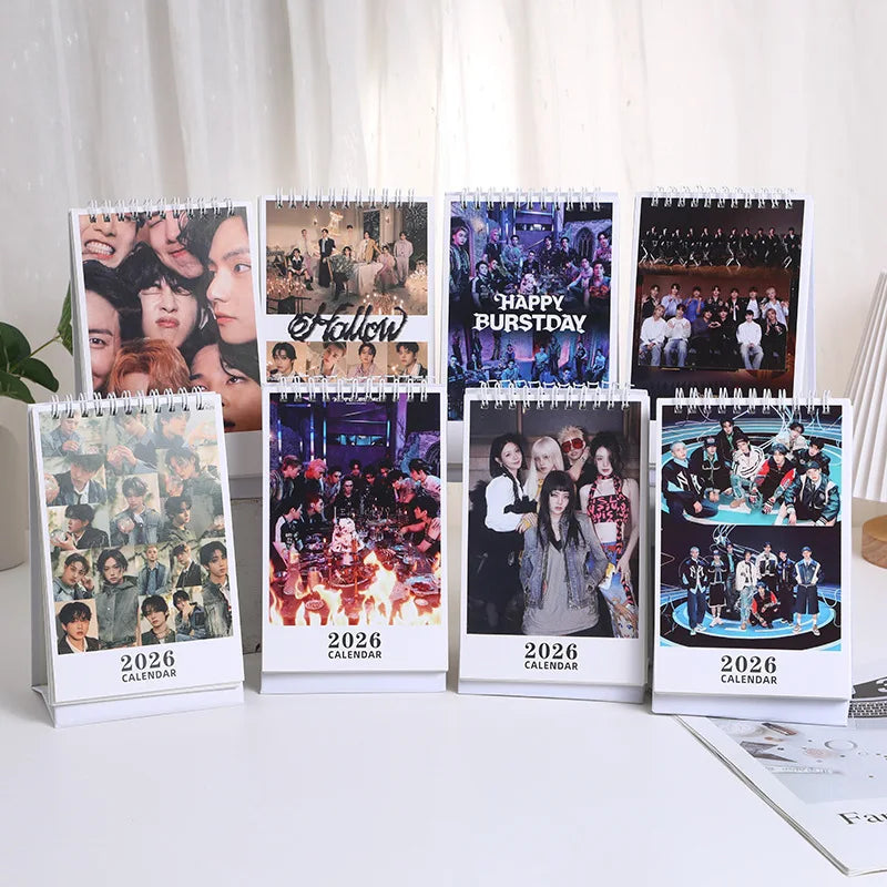 KPOP Group Random Album 2026 Desk Calendar Display