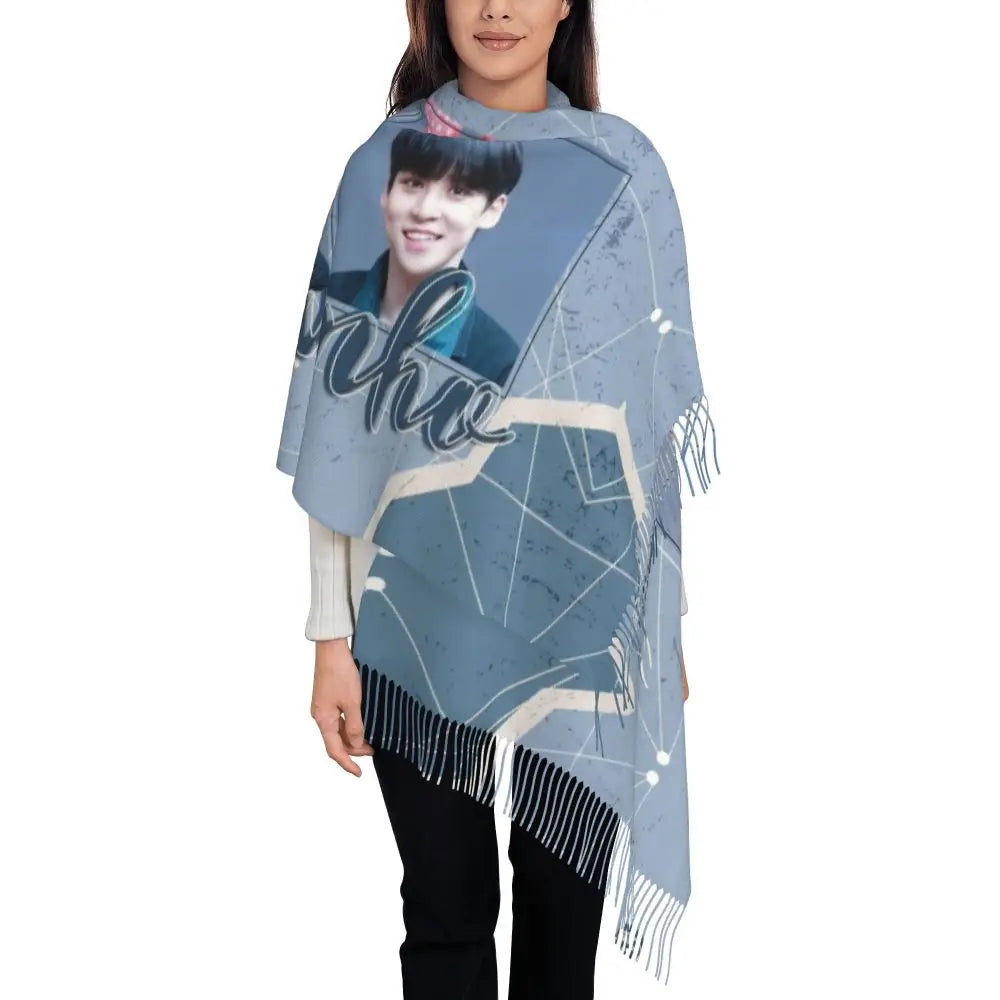 Printed Kpop ATEEZ Logo Scarf